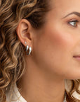 Sparkling Jewels Oorringen Bold Fuse Small Huggies - Silver EAS32 - PansiteNederland.nl