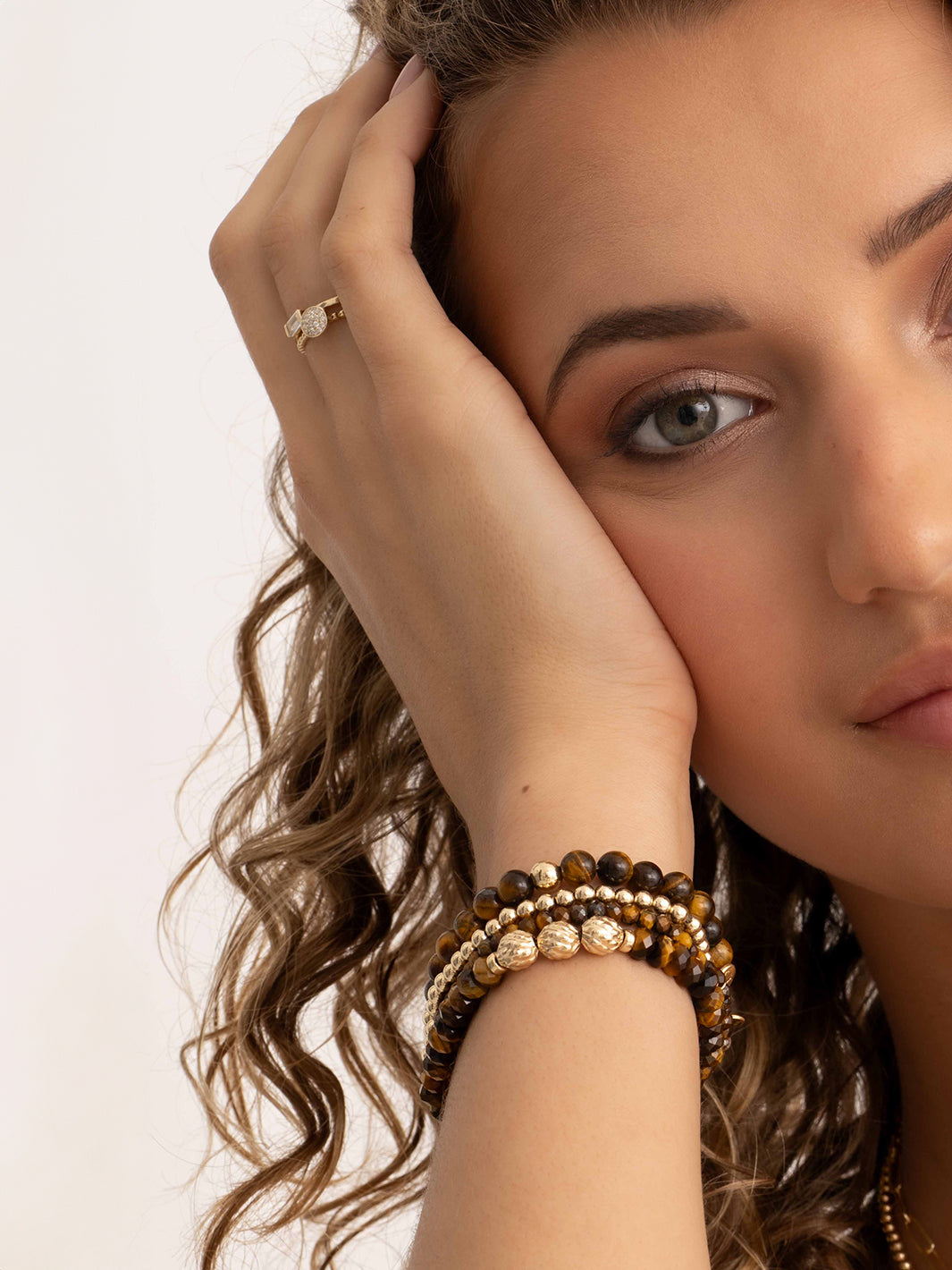 Sparkling Lewels armband Tiger Eye 4mm Reverse Universe - Silver SB-S-4MM-RLI-G09 - PansiteNederland.nl