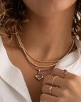 Sparkling Jewels hanger Aubergine Quartz Cushion Cut Amulet - Gold SPG32-G59 - PansiteNederland.nl