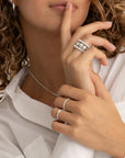 Sparkling Jewels Kralenring 4mm | Zilverkleurig SRI-S-4MM - PansiteNederland.nl