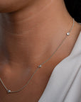 Sparkling Jewels - Ketting: White CZ beads anchor chain - Silver 42cm + 2cm SN-CBS-CZ01, exclusief en kwalitatief hoogwaardig. Ontdek nu!