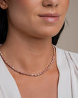 Sparkling Jewels Ketting - Pink Rhodonite NLK03G-G24, exclusief en kwalitatief hoogwaardig. Ontdek nu!