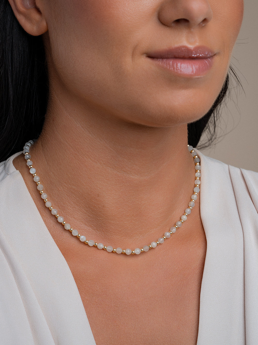 Sparkling Jewels Ketting - Moonstone NLK03G-G54, exclusief en kwalitatief hoogwaardig. Ontdek nu!