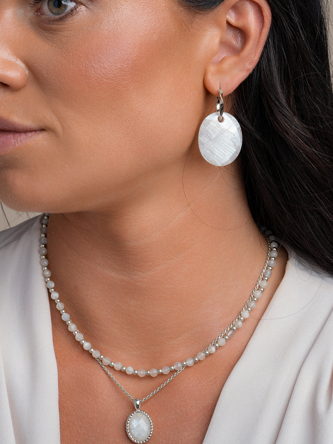 Sparkling Jewels Ketting - Moonstone NLK03S-G54, exclusief en kwalitatief hoogwaardig. Ontdek nu!