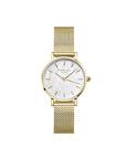 Rosefield horloge SMGMG-S06 Small Edit White MOP Mesh Gold