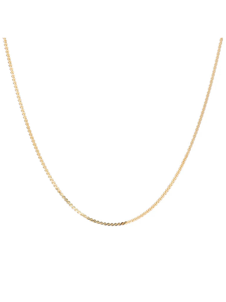 Sparkling Jewels ketting Serpentine Chain gold plated - Silver - 80cm SN-SPG-080 - PansiteNederland.nl