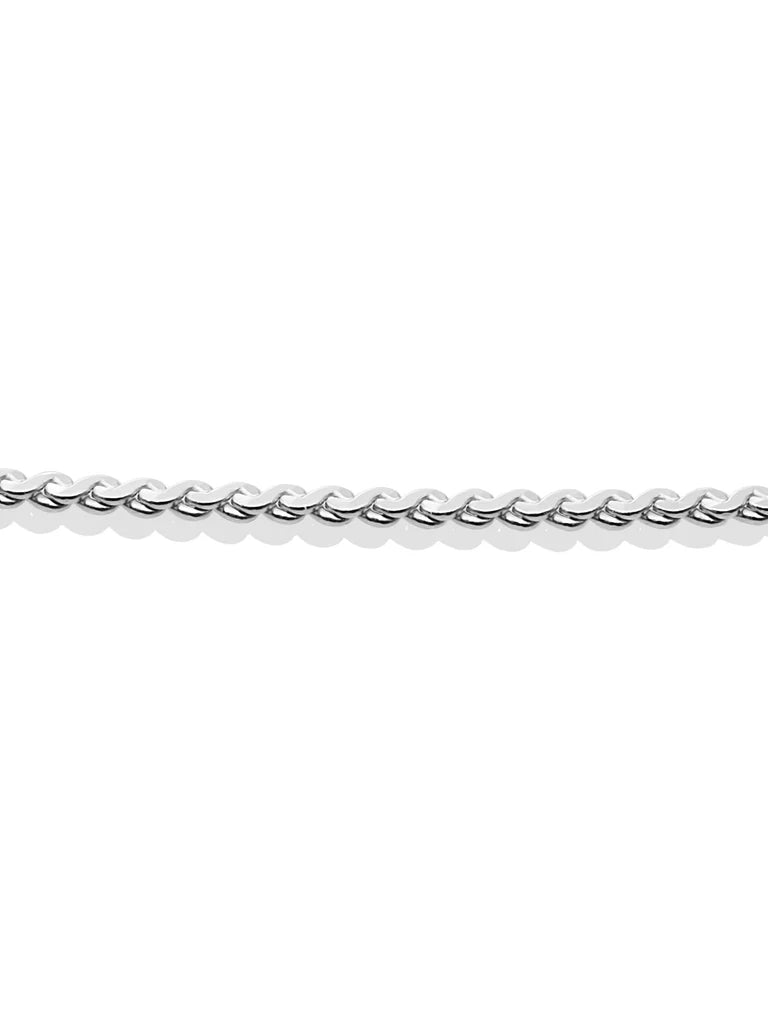 Sparkling Jewels ketting Serpentine Chain rhodium plated - Silver - 60cm SN-SPS-060