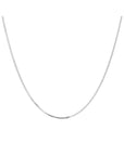 Sparkling Jewels ketting Serpentine Chain rhodium plated - Silver - 60cm SN-SPS-060