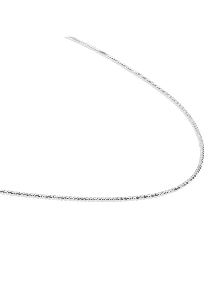 Sparkling Jewels ketting Serpentine Chain rhodium plated - Silver - 60cm SN-SPS-060