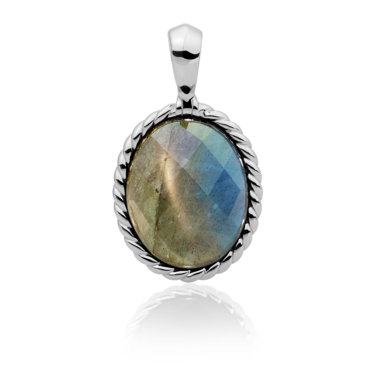 Sparkling Jewels - Pendant - Silver - Labradorite Twist SP21-G18 - PansiteNederland.nl