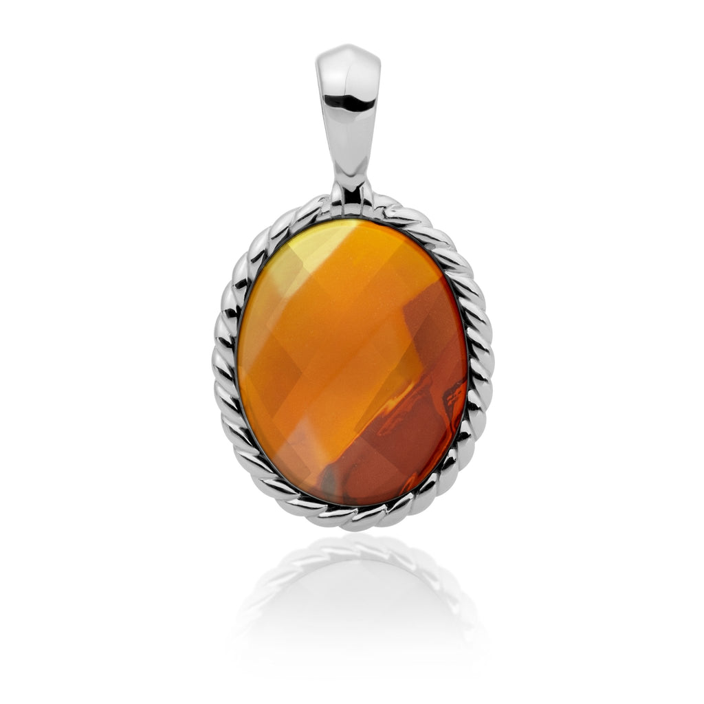Sparkling Jewels - Pendant - Silver - Citrine Quartz Twist SP21-G38 - PansiteNederland.nl