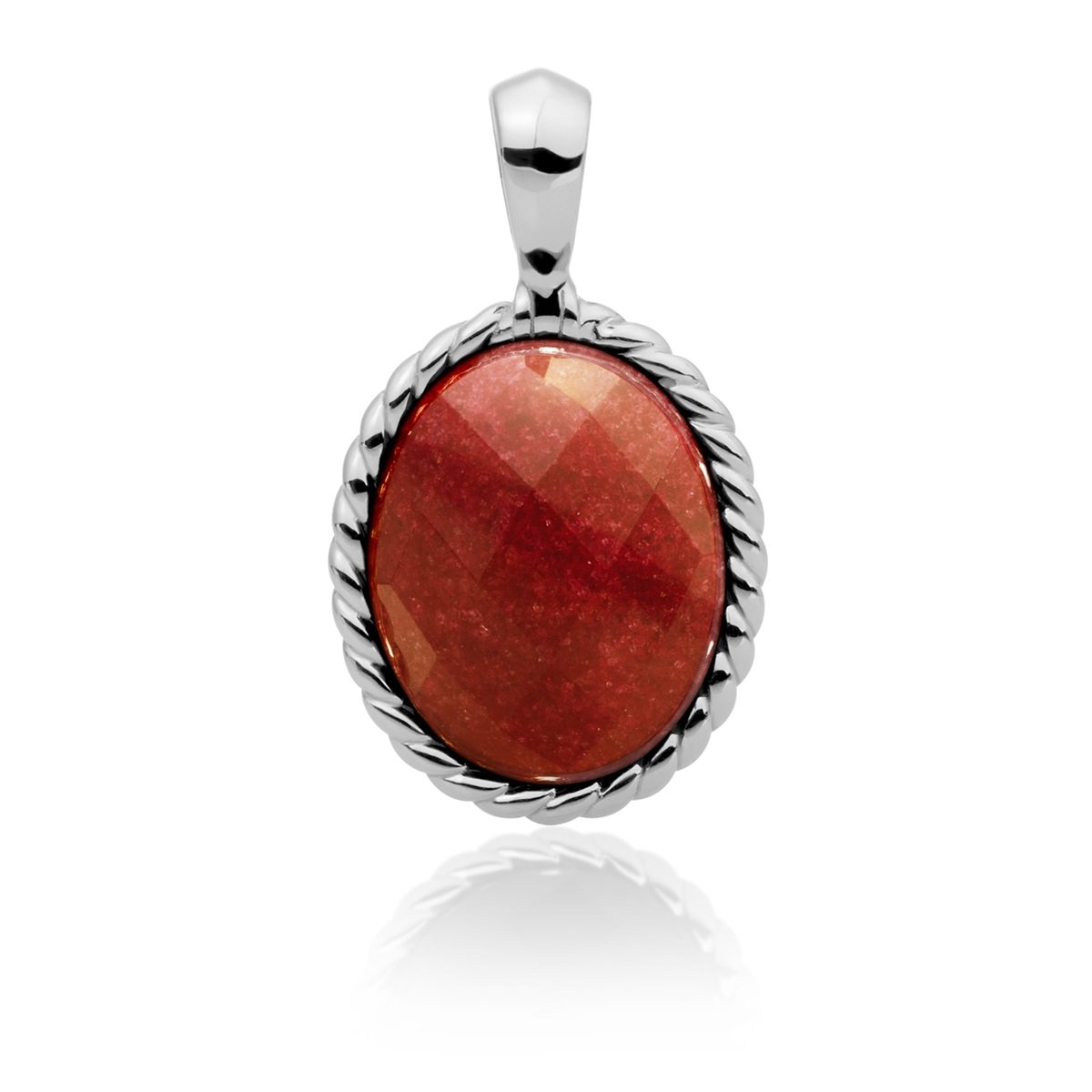 Sparkling Jewels - Pendant - Silver - Red Coral Twist SP21-G45 - PansiteNederland.nl