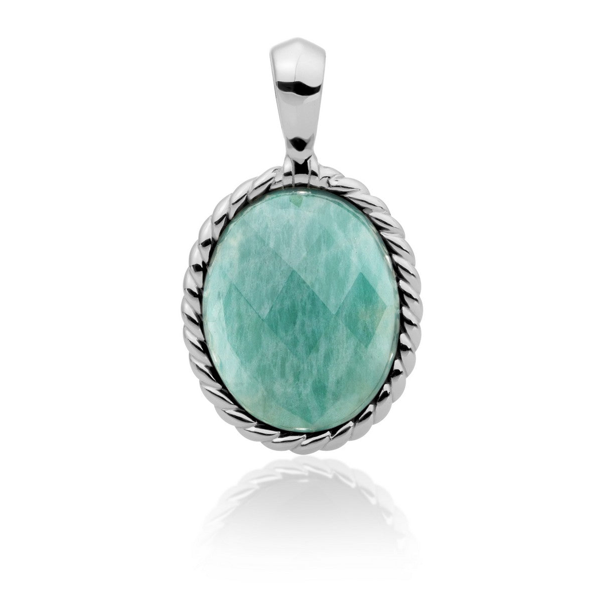 Sparkling Jewels Hanger | Silver - Rich Green Amazonite Twist SP21-G57 - PansiteNederland.nl