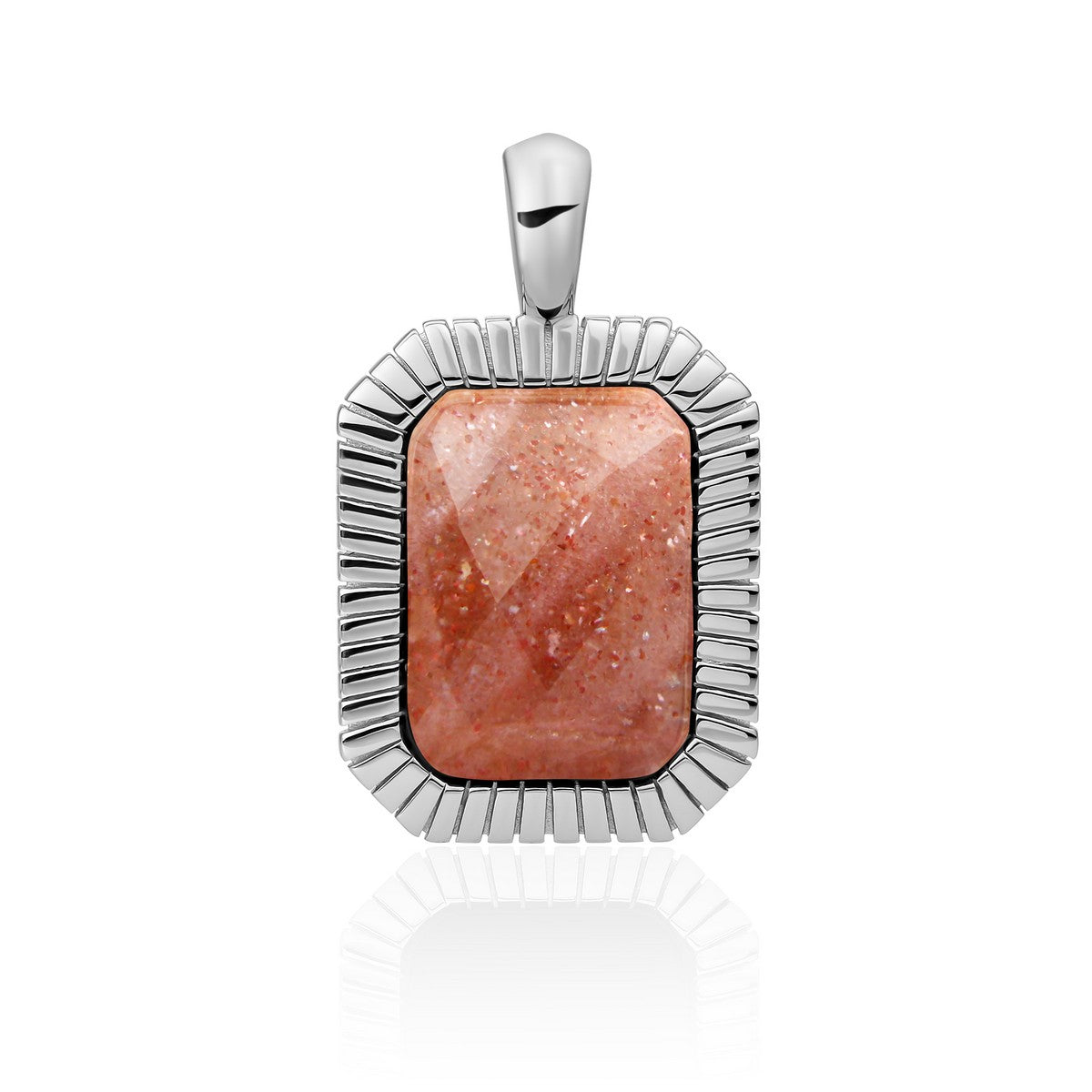 Sparkling Jewels Hanger | Silver - Sunstone Baguette SP23-G58 - PansiteNederland.nl