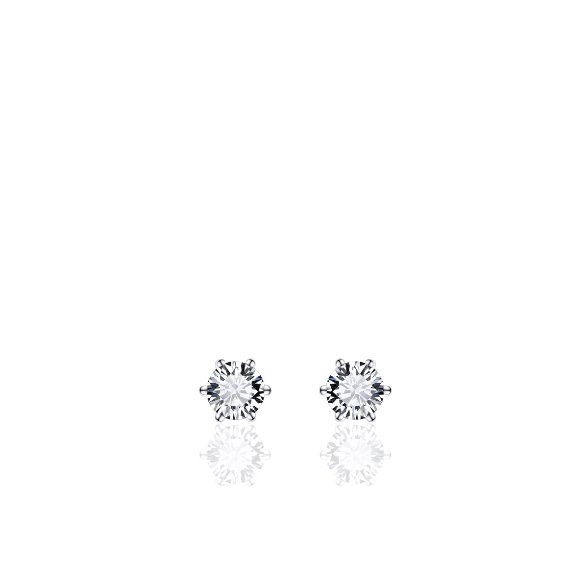 Gisser Oorringen Zilver Gerhodineerd Zirkonia Wit – SPE04