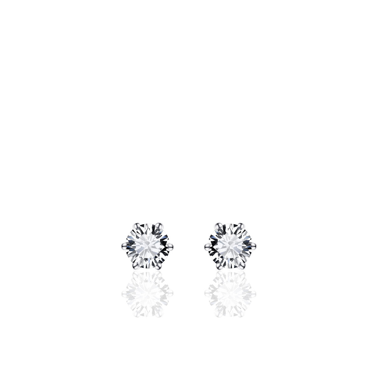 Gisser Oorringen Zilver Gerhodineerd Zirkonia Wit – SPE05