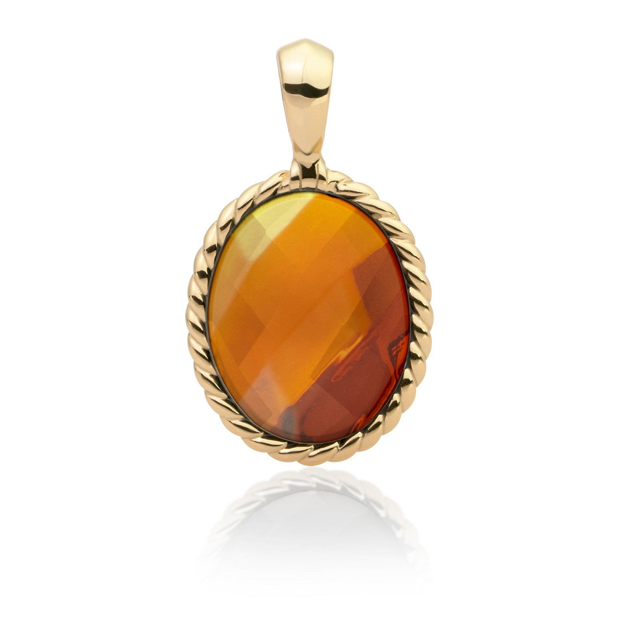 Sparkling Jewels Hanger - Gold - Citrine Quartz Twist - SPG21-G38, exclusief en kwalitatief hoogwaardig. Ontdek nu!