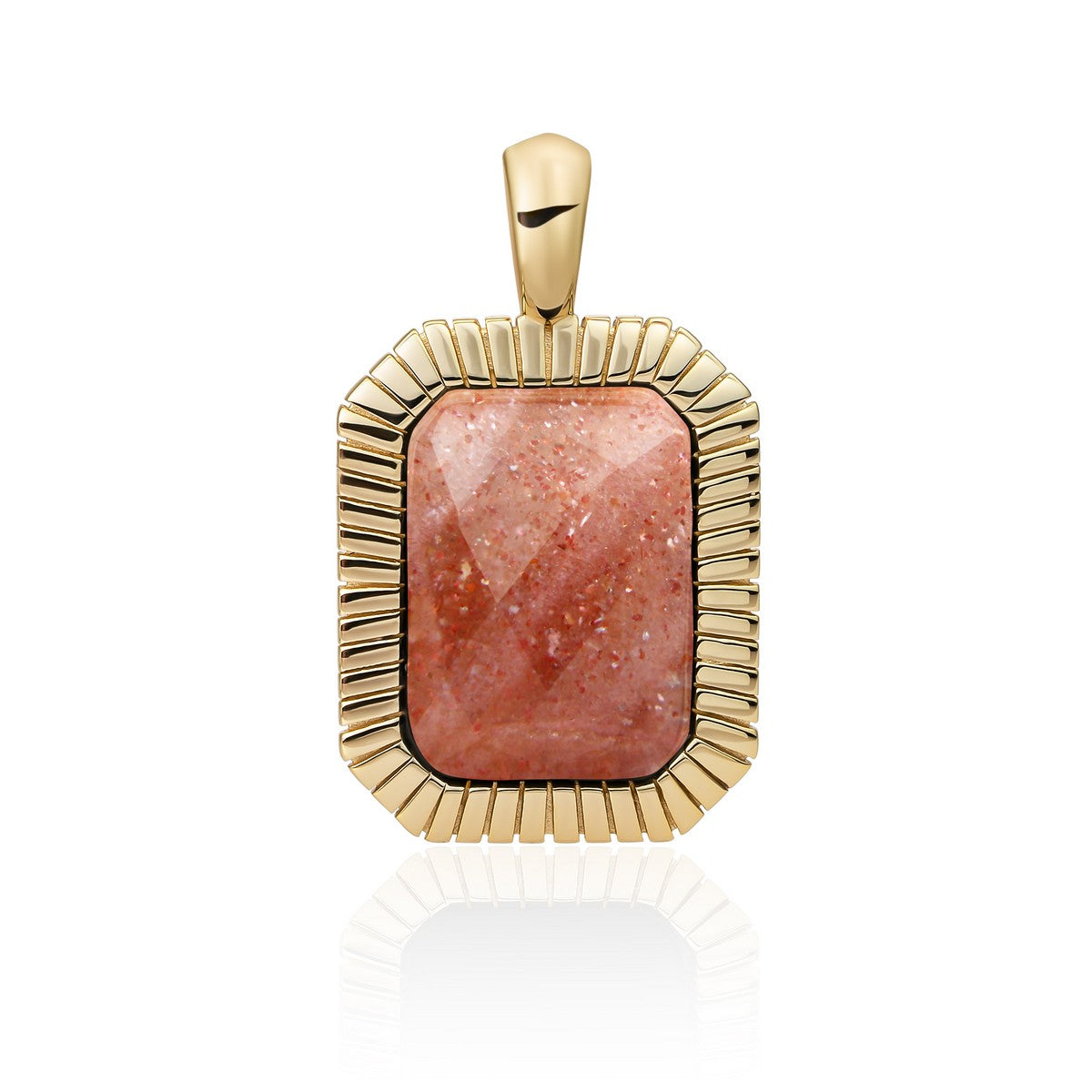 Sparkling Jewels Hanger | Gold - Sunstone Baguette SPG23-G58 - PansiteNederland.nl