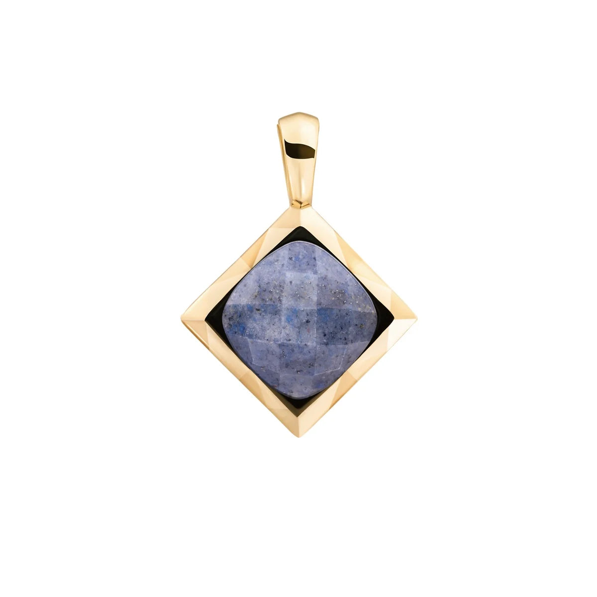Sparkling Jewels hanger Blue Aventurine Cushion Cut Amulet - Gold SPG32-G37 - PansiteNederland.nl