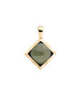 Sparkling Jewels Hanger | Lime Jade Cushion Cut Amulet - Gold SPG32-G64