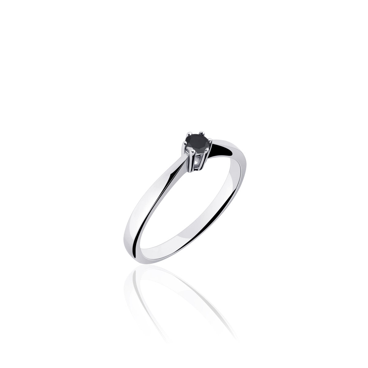 Gisser Ring Zilver Gerhodineerd Zirkonia Zwart – SPR02Z
