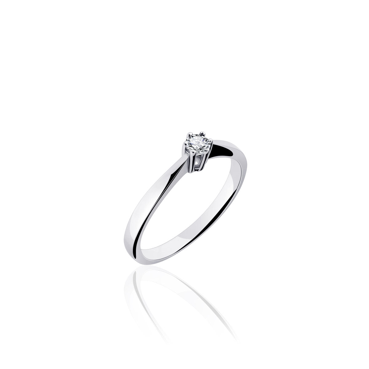 Gisser Ring Zilver Gerhodineerd Zirkonia Wit – SPR02