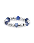 Sparkling Jewels Ring Facet Roundel Sodalite Silver SRI-S-RDL-G20
