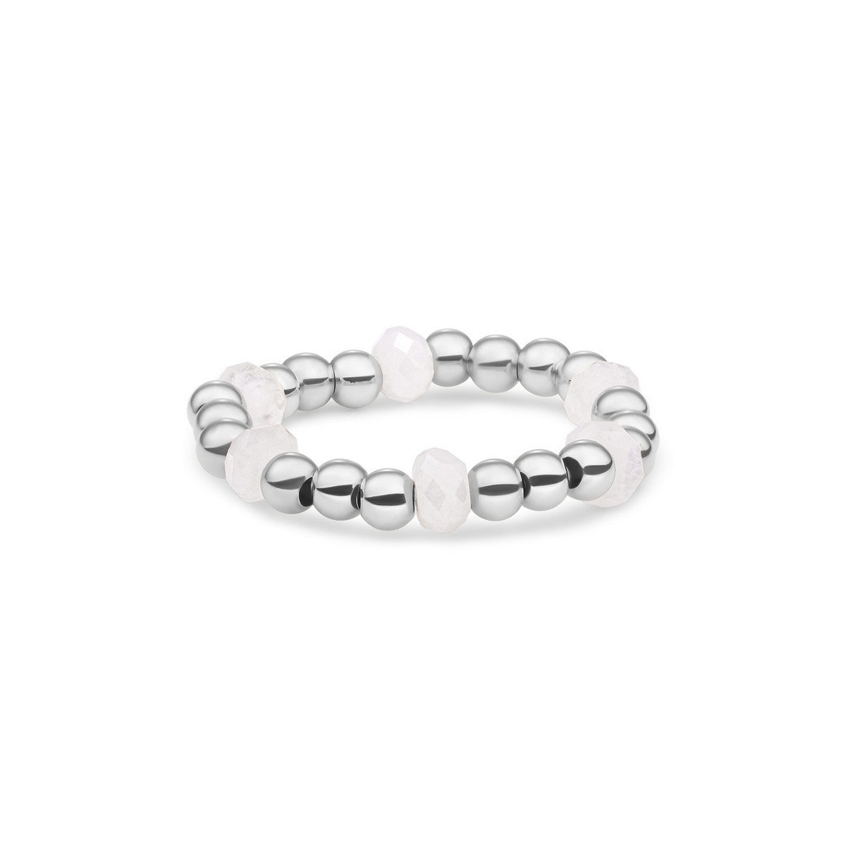 Sparkling Jewels Ring Maansteen SRI-S-RDL-G54 Zilverkleurig