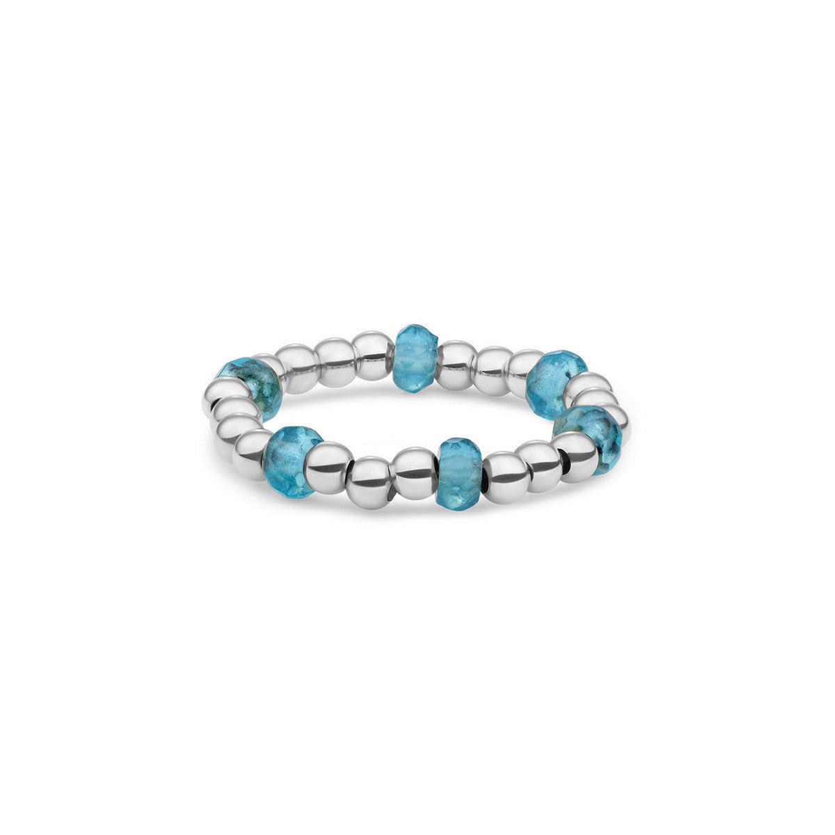 Sparkling Jewels Ring Turkoois SRI-S-RDL-G70 Zilverkleurig