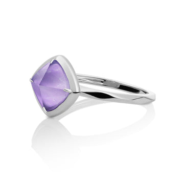 Sparkling Jewels Edge Ring Amethyst | Zilver SRI01-G05