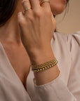 Sparkling Jewels armband Gold plated Saturn Medium - 4mm SB-G-4MM-ADD, exclusief en kwalitatief hoogwaardig. Ontdek nu!