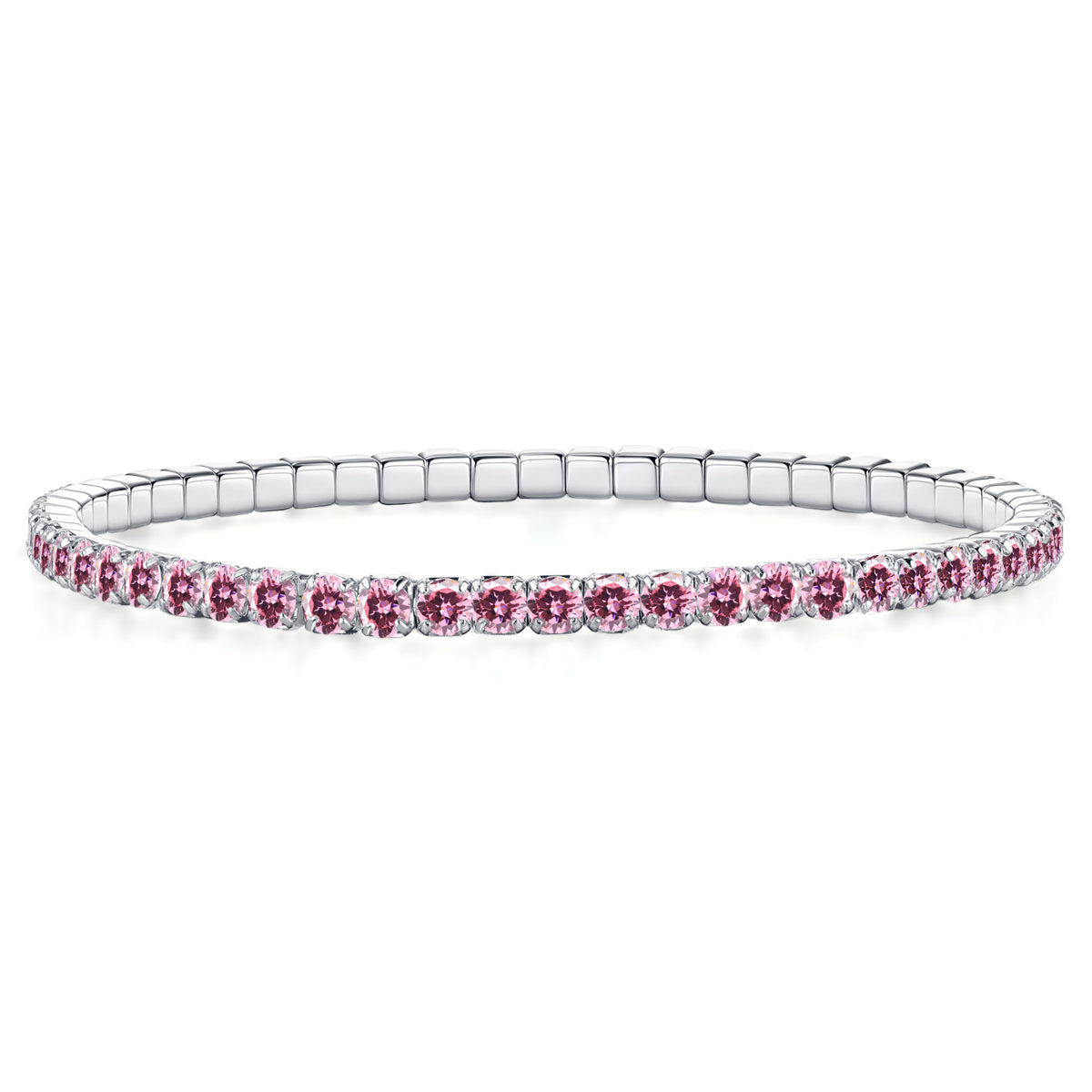 Gisser Armband Zilver Gerhodineerd Zirkonia Roze – ST2.5P