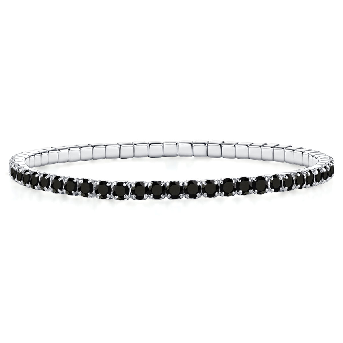 Gisser Armband Zilver Gerhodineerd Zirkonia Zwart – ST2.5Z