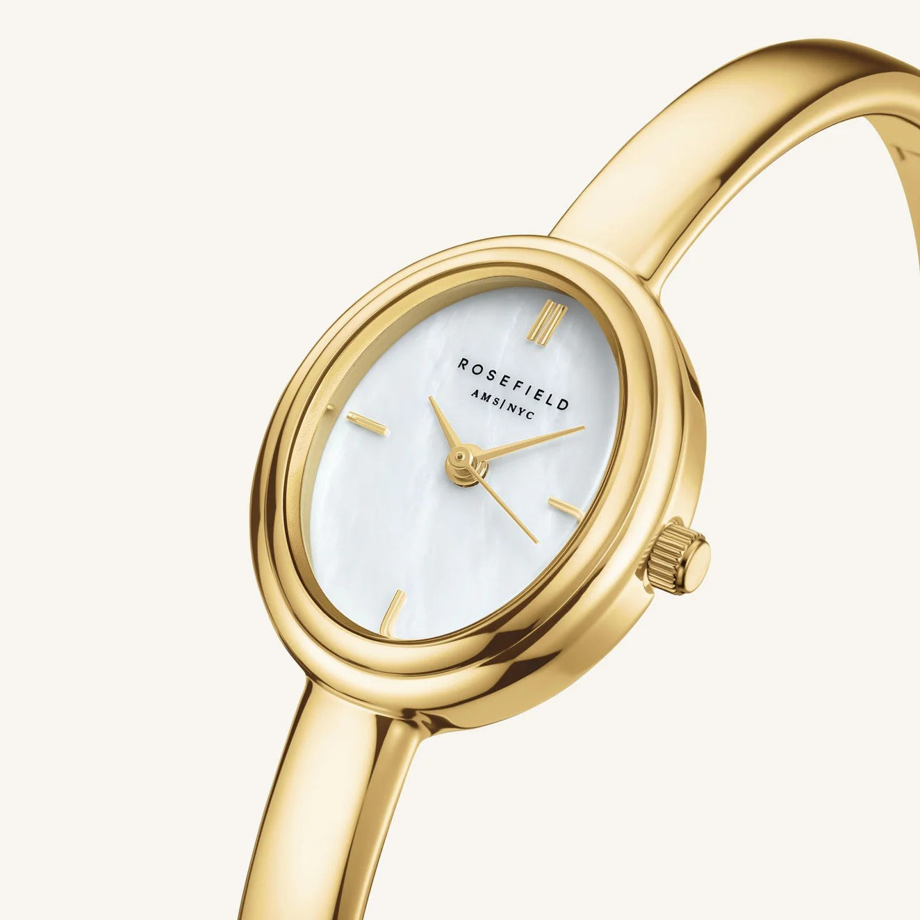 Rosefield horloge STWGSG-ST05 Studio Edition 6 Bangle Watch Oval Gold Medium 62 mm - PansiteNederland.nl