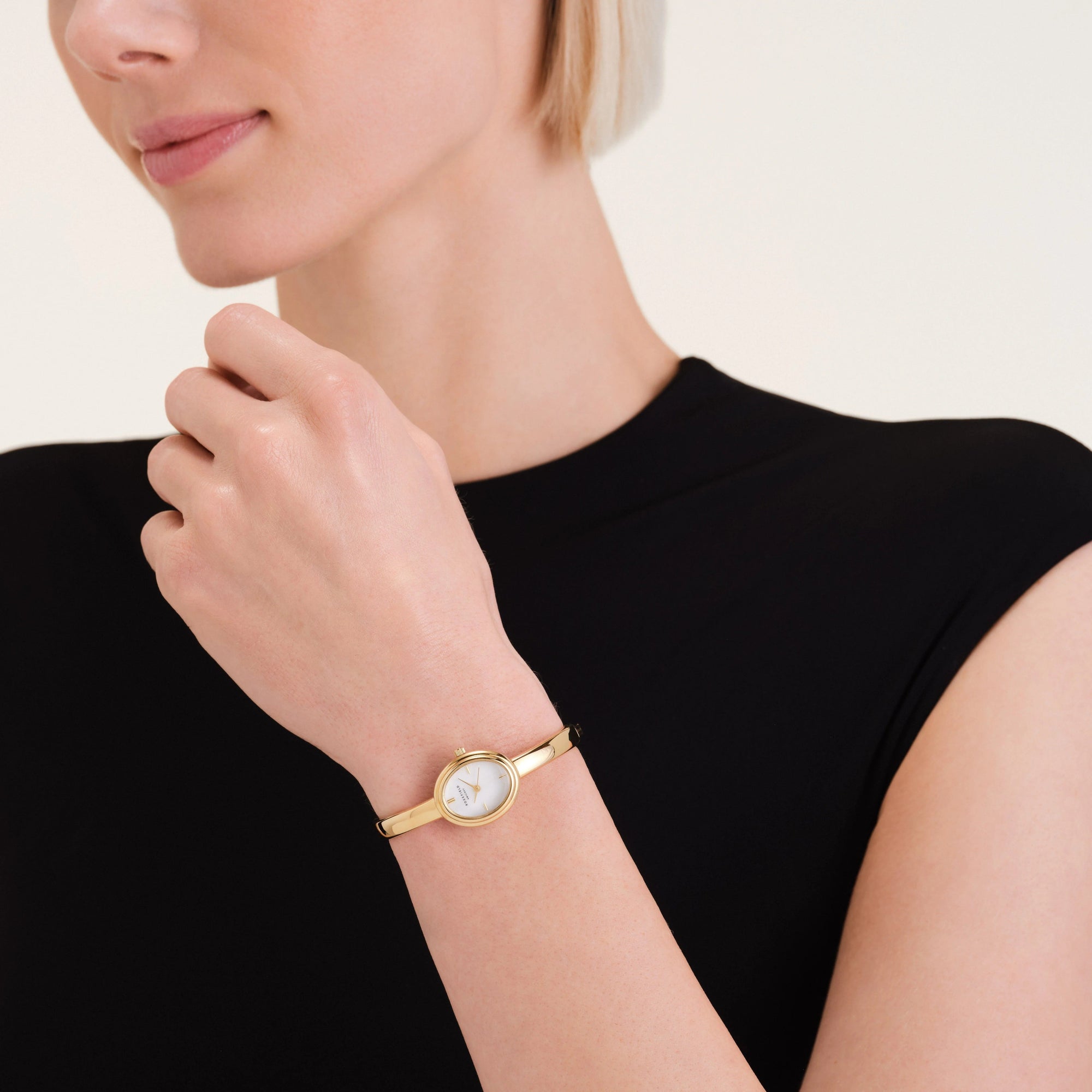 Rosefield horloge STWGSG-ST05 Studio Edition 6 Bangle Watch Oval Gold Medium 62 mm - PansiteNederland.nl