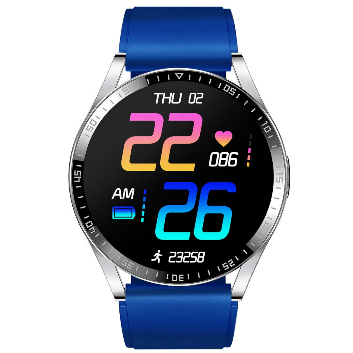 Smarty SW019F Smartwatch Blauw 46 mm, exclusief en kwalitatief hoogwaardig. Ontdek nu!