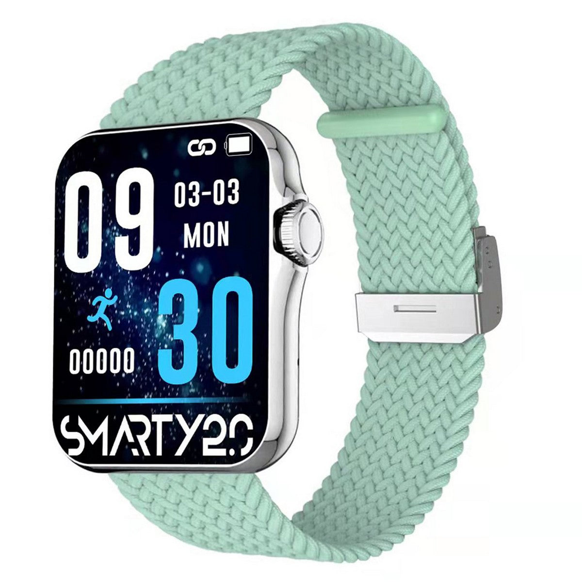 Smarty SW028C01 Smartwatch Effen Turquoise Stretch 43mm, exclusief en kwalitatief hoogwaardig. Ontdek nu!
