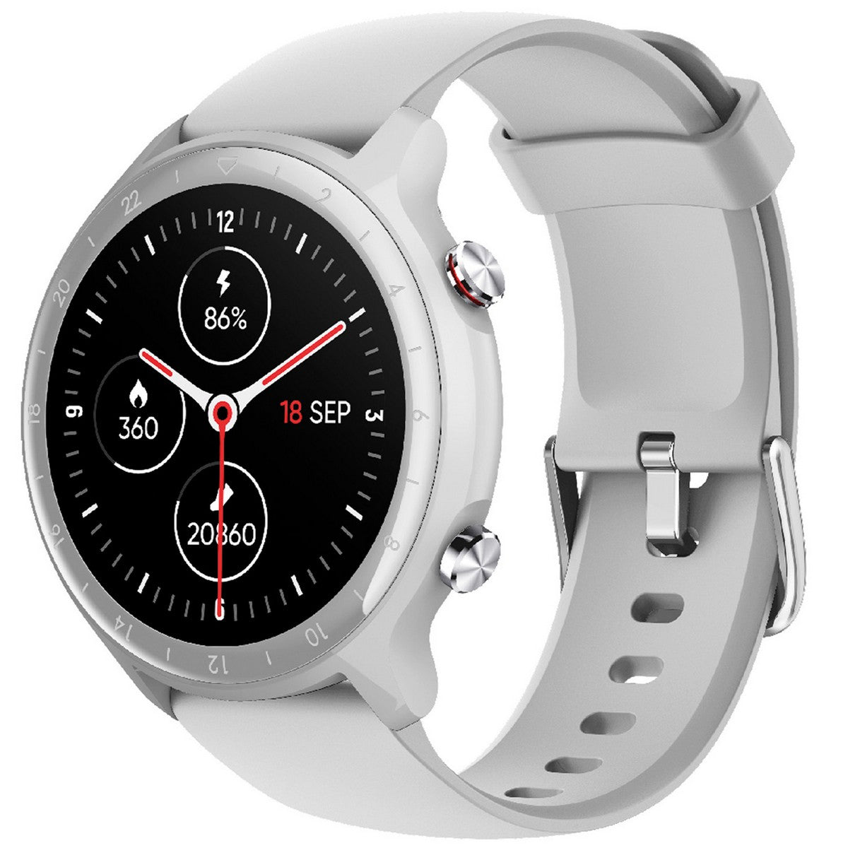 Smarty SW031B Smartwatch Wit 45mm, exclusief en kwalitatief hoogwaardig. Ontdek nu!