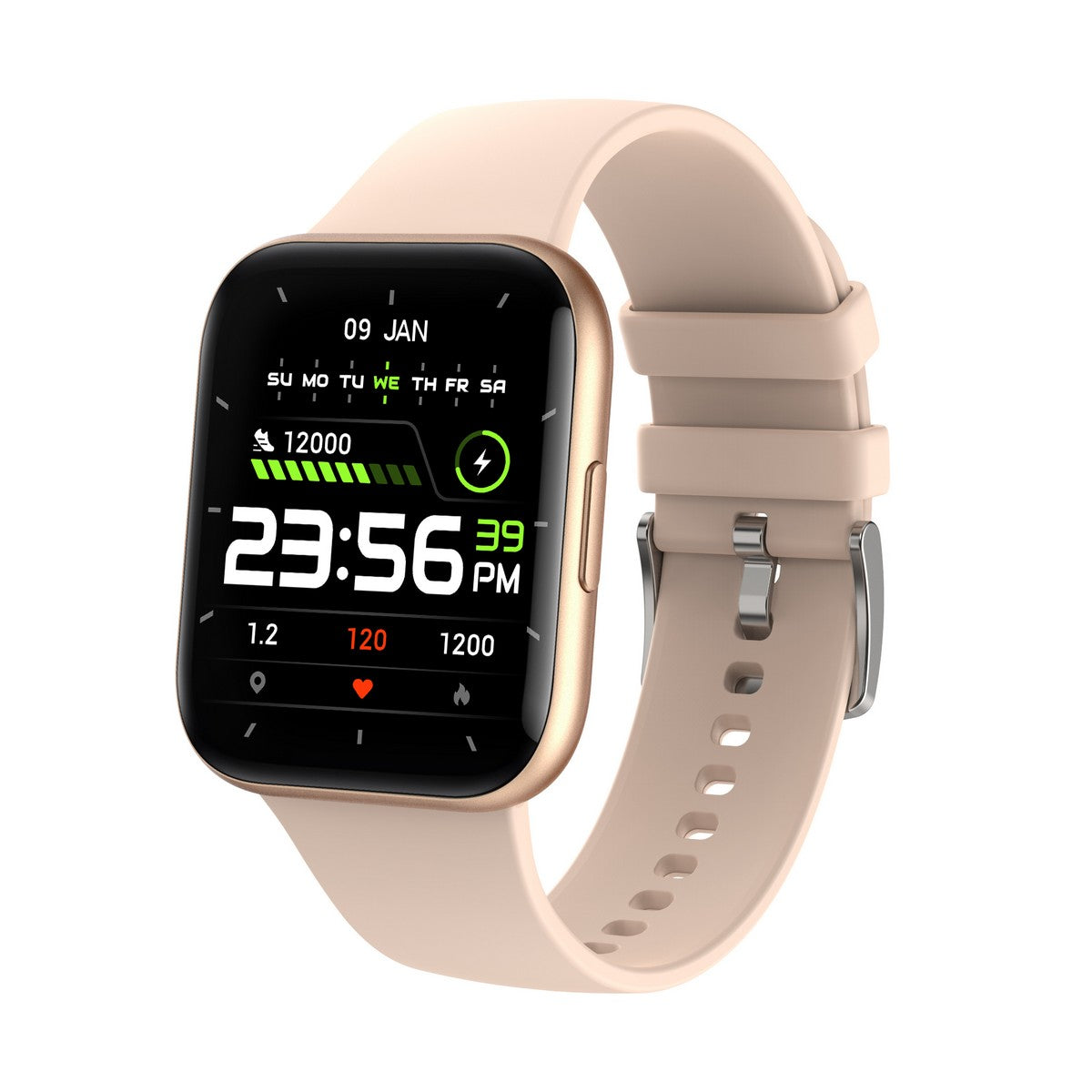 Smarty SW033C Smartwatch Nude 44mm, exclusief en kwalitatief hoogwaardig. Ontdek nu!