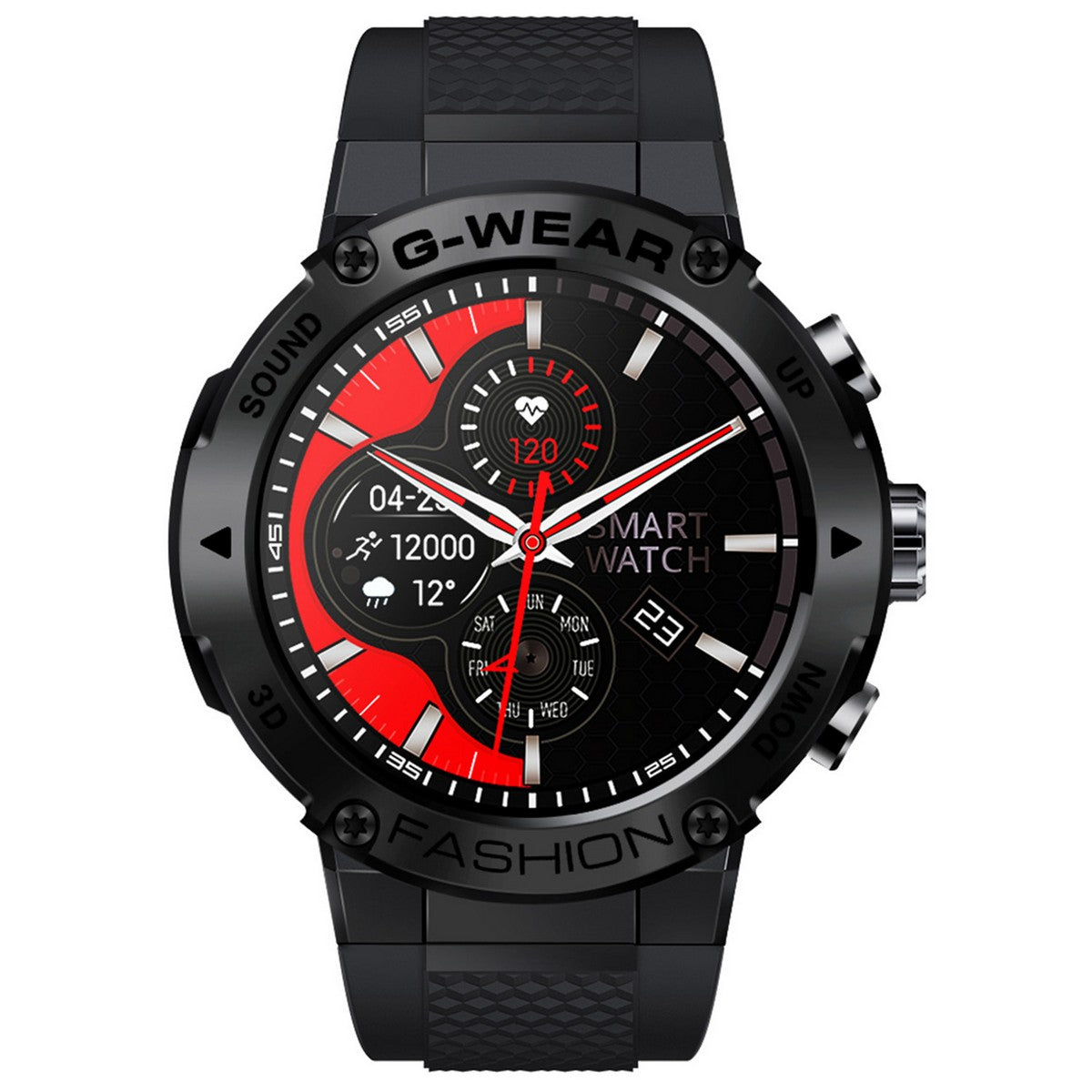 Smarty SW036A Smartwatch Zwart Zwart 45mm, exclusief en kwalitatief hoogwaardig. Ontdek nu!