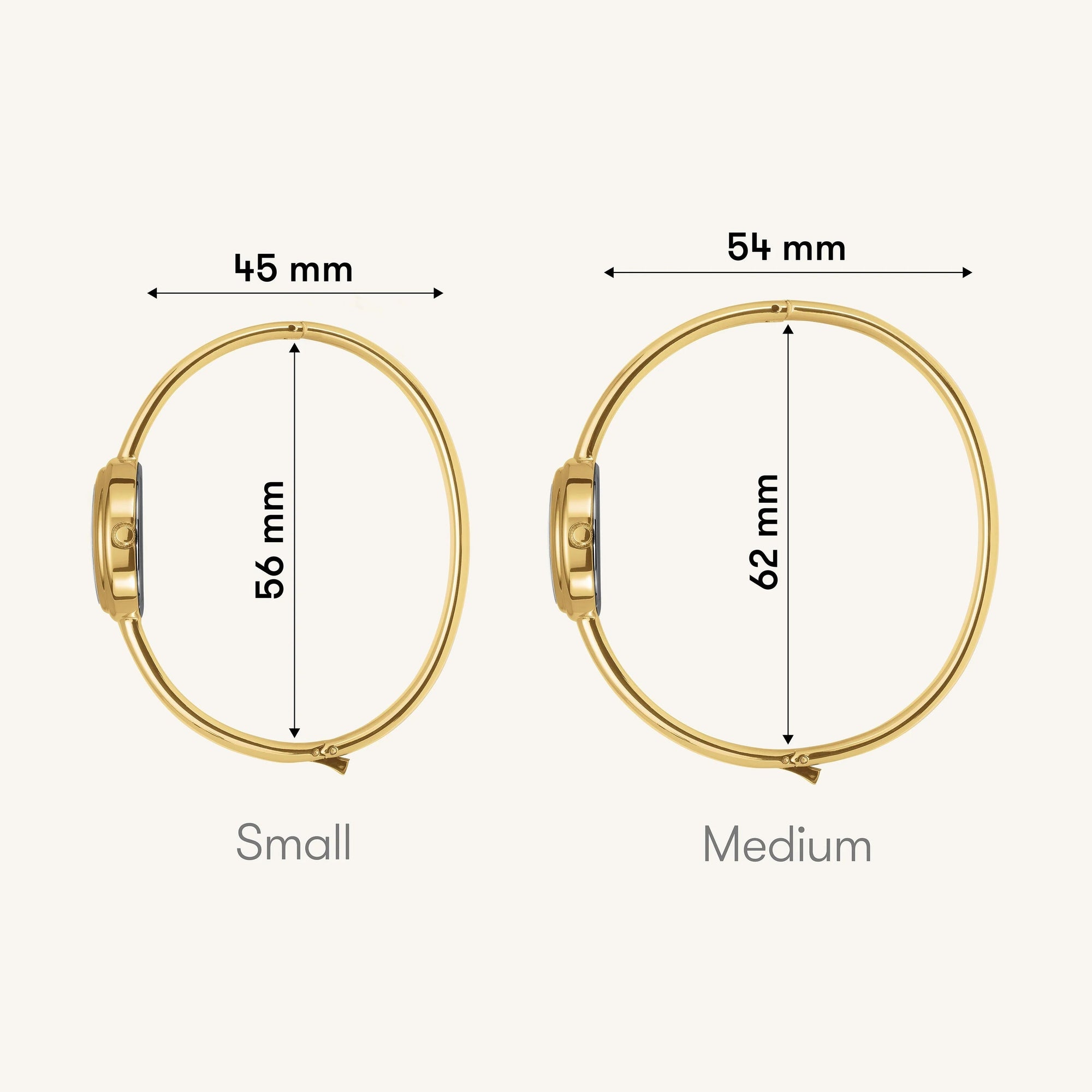 Rosefield horloge STWGSG-ST05 Studio Edition 6 Bangle Watch Oval Gold Medium 62 mm - PansiteNederland.nl