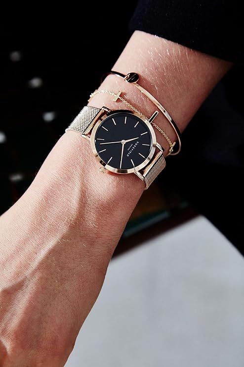 Rosefield horloge TBR-T59 The Tribeca Black Rosegold - PansiteNederland.nl