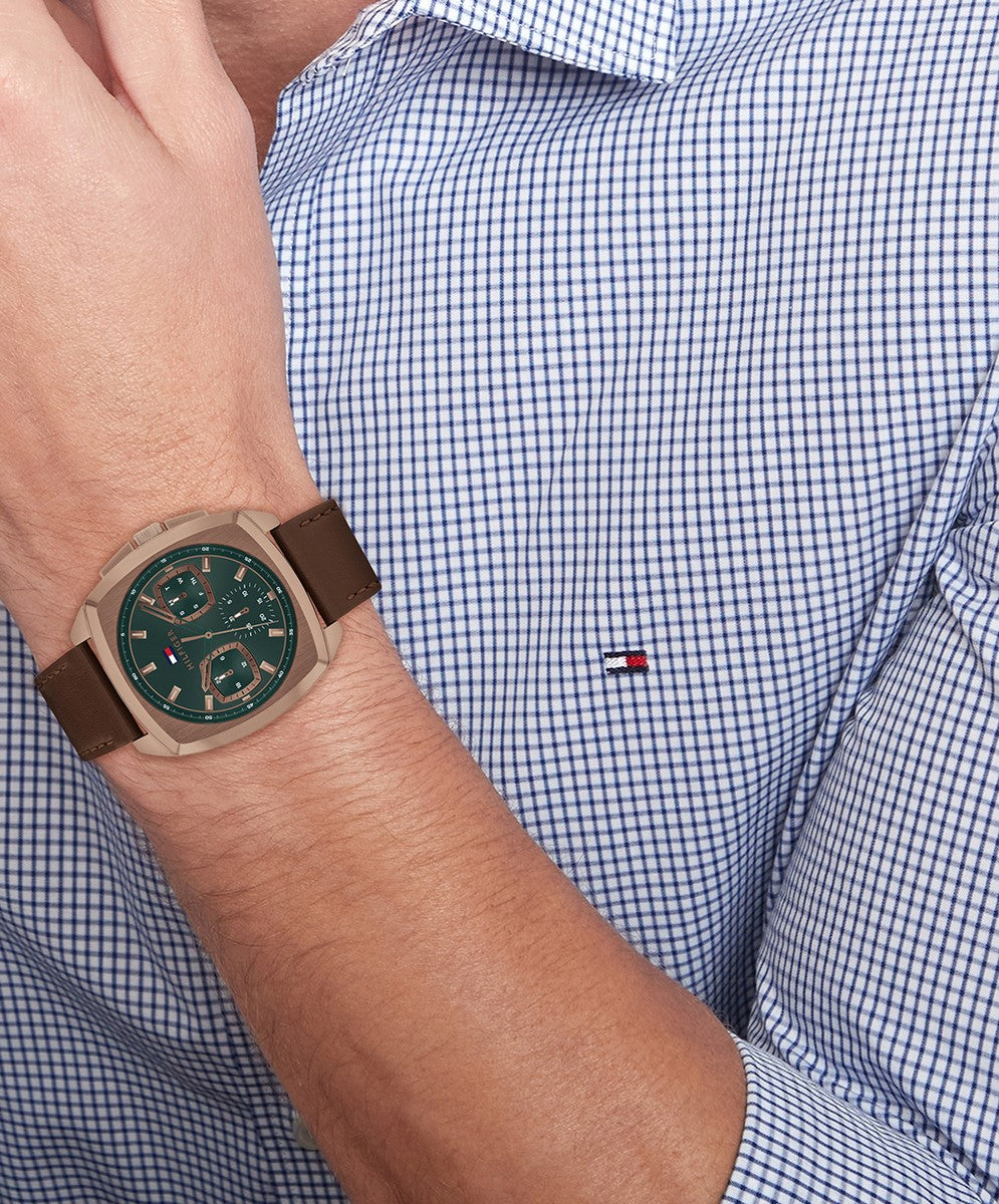 Tommy Hilfiger TH1710557 Horloge Heren Bruin 41mm - PansiteNederland.nl