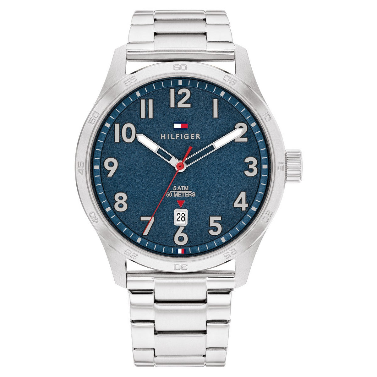 Tommy Hilfiger TH1710563 Horloge Heren Zilverkleurig 43mm, exclusief en kwalitatief hoogwaardig. Ontdek nu!