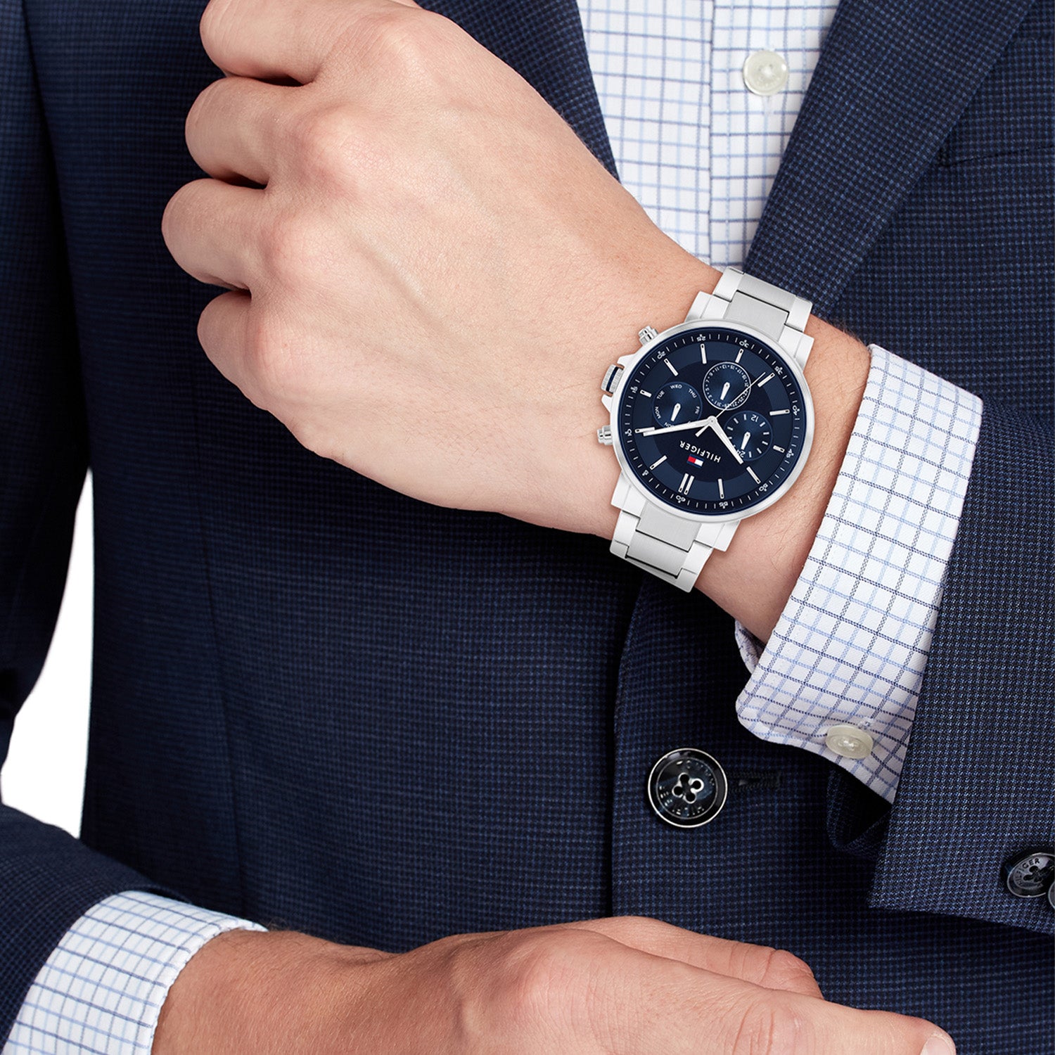 Tommy Hilfiger Horloge TH1710588 Heren Zilverkleurig 44 mm