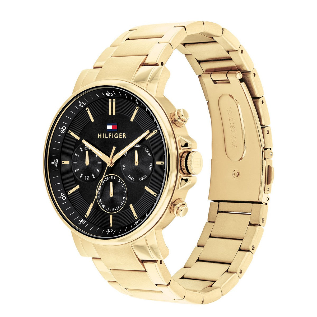 Tommy Hilfiger TH1710589 Horloge Heren Goudkleurig 44mm, exclusief en kwalitatief hoogwaardig. Ontdek nu!