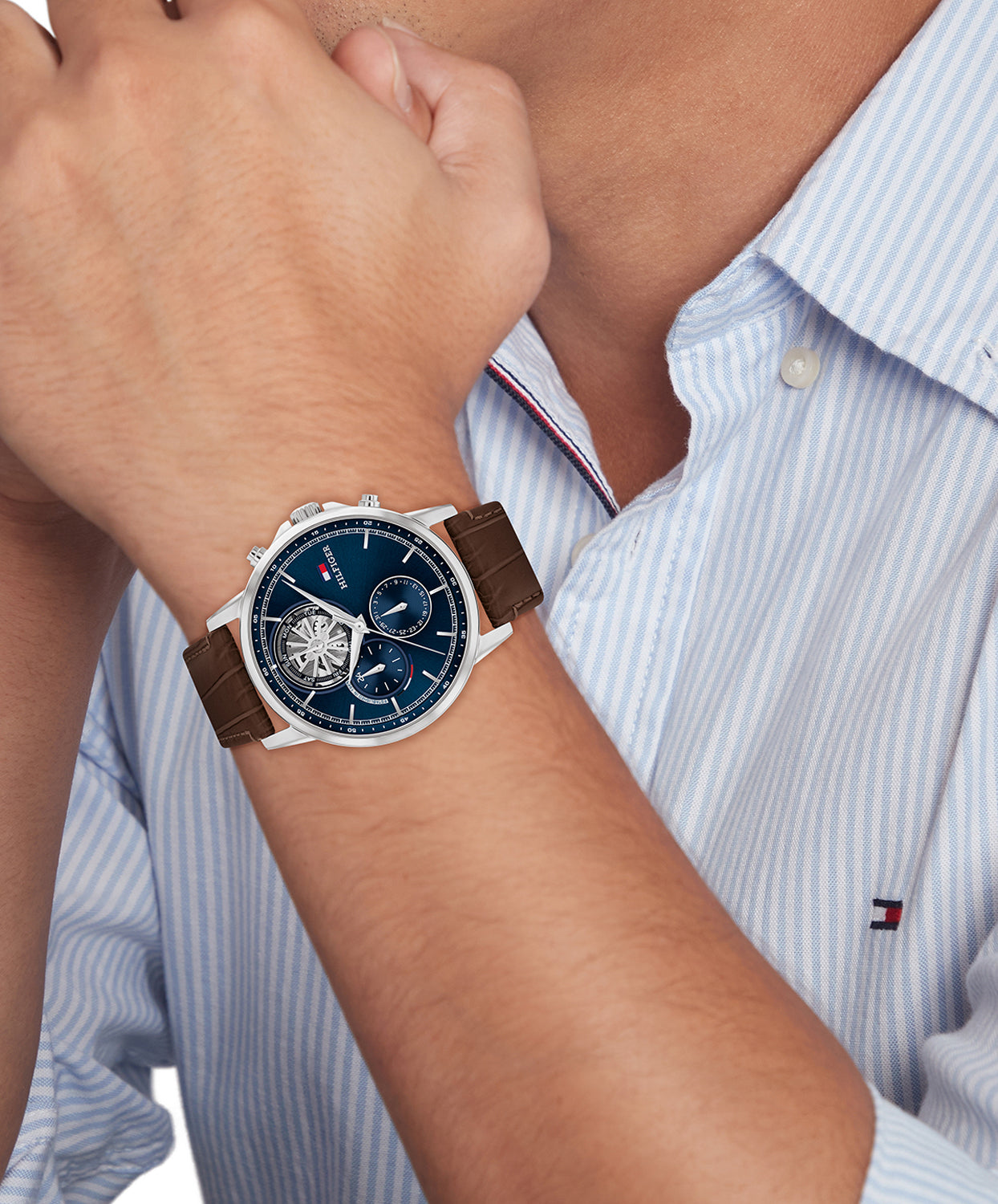 Tommy Hilfiger Horloge TH1710629 Heren Zilverkleurig 44 mm