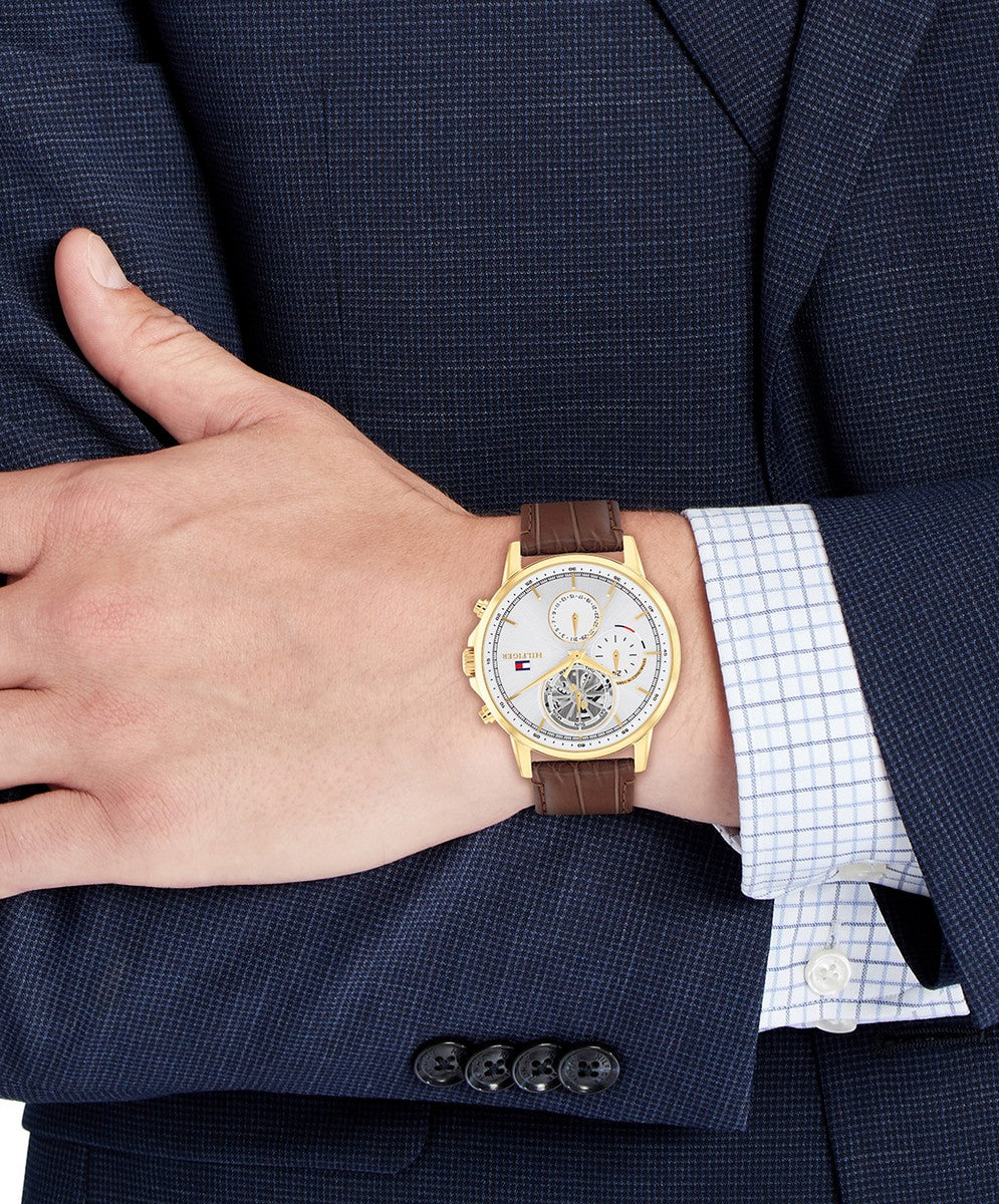 Tommy Hilfiger TH1710631 Horloge Heren Goudkleurig 44mm - PansiteNederland.nl