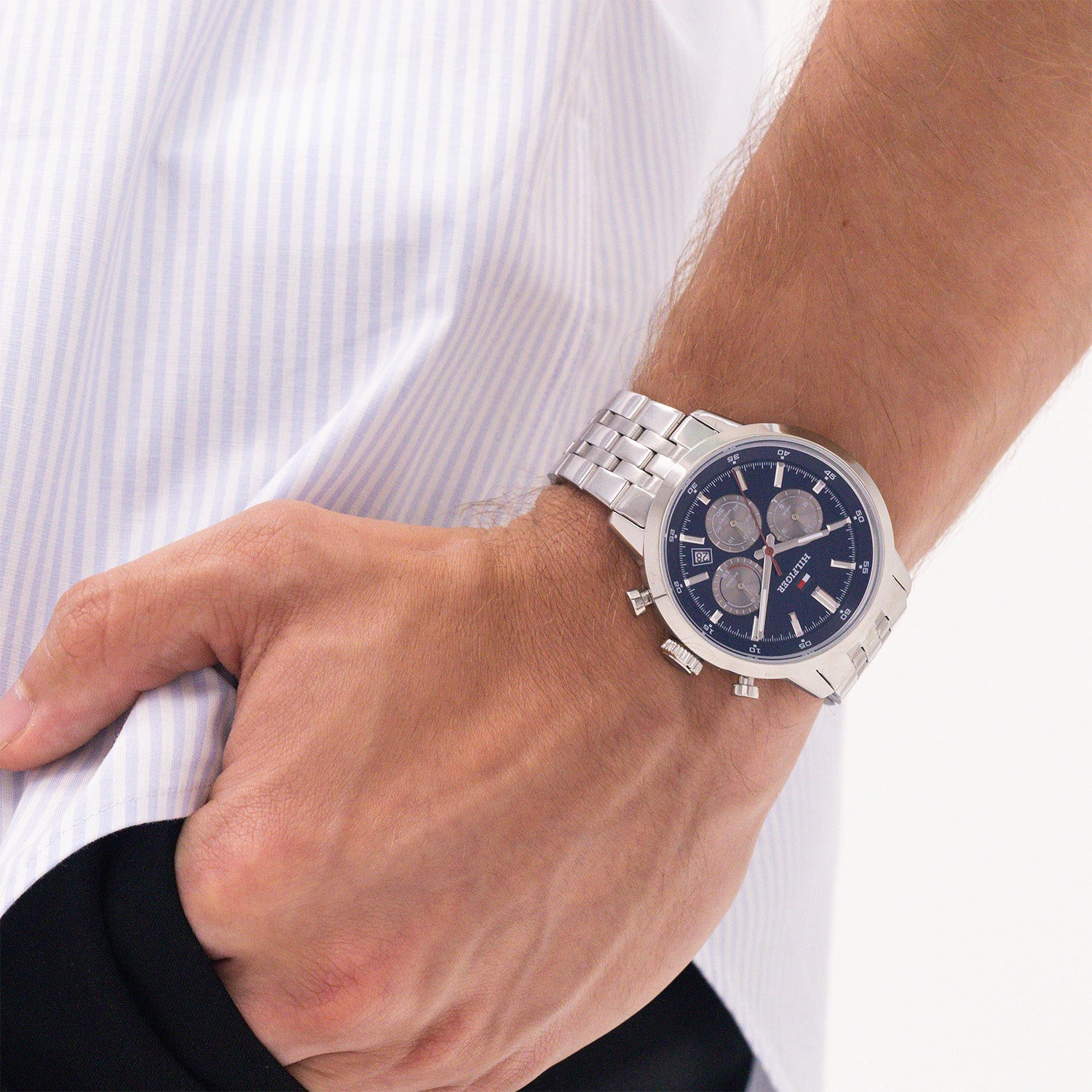 Tommy Hilfiger Horloge TH1710753 Heren Zilverkleurig 43 mm