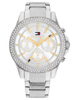 Tommy Hilfiger TH1782677 Horloge Dames Zilverkleurig 38mm, exclusief en kwalitatief hoogwaardig. Ontdek nu!